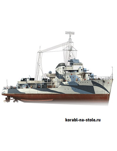 Чертёж модели Эскадренного миноносца Гремящий / Destroyer Gremyashchy (1939) для сборки и историческая справка