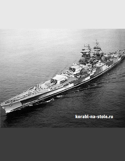 Чертёж модели Линкора Ришельё / Battleship RICHELIEU (1940) для сборки и историческая справка