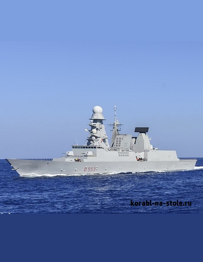 Чертёж модели Вертолётоносного крейсера Андреа Дориа / Helicopter cruiser Andrea Doria (1964) для сборки и историческая справка