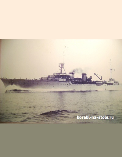 Чертёж модели Лёгкого крейсера Примоге / Light cruiser PRIMAUGUET (1924) для сборки и историческая справка