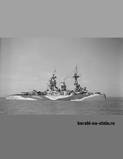 Чертёж модели Линкора Родни / Battleship HMS Rodney (1927) для сборки и историческая справка