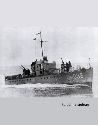 Чертёж модели Катера малый охотник МО-4 / Hunting craft MO4 (1938) для сборки и историческая справка