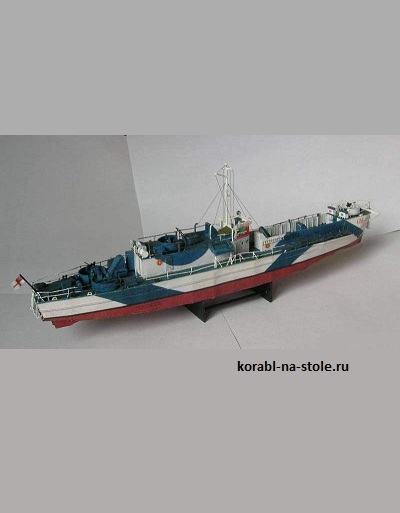 Чертёж модели Пехотного десантного корабля LCI-125 / landing craft LC(L)I-125 для сборки и историческая справка