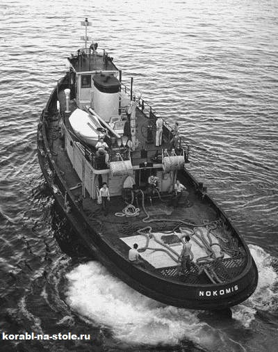 Чертёж модели Буксир-катер береговой охраны США Нокомис /  tug cutter USS NOKOMIS для сборки и историческая справка