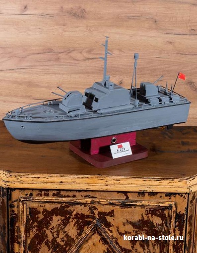 Чертёж модели Торпедного катера K203 / torpedoboat K203 для сборки и историческая справка