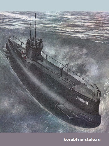 Чертёж модели Подводной лодки Минога / Submarine Minoga (1909) для сборки и историческая справка