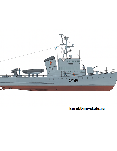 Чертёж модели Торпедного катера Сатурн / torpedoboat SATURN для сборки и историческая справка