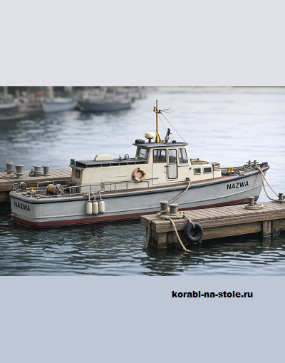 Чертёж модели Швартовного судна Назва / Mooring boat Nazwa для сборки и историческая справка