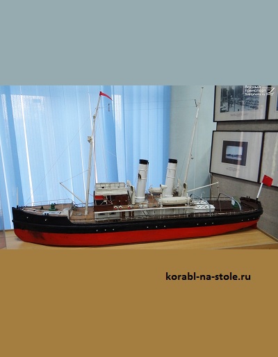 Чертёж модели Ледокола Каспий / Icebreaker Kaspiy (1914) для сборки и историческая справка