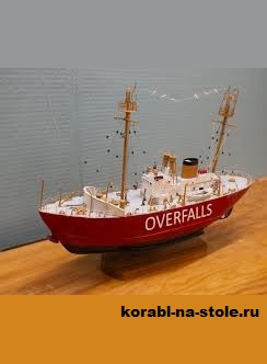 Чертёж модели Плавучего маяк-катера Нейм wel-605 / lightship cutter USS NAME wel-605 для сборки и историческая справка