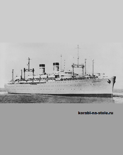 Чертёж модели Транспорта Адмирал К. Ф. Хьюз / transport USNS Adm. C.F. HUGHES для сборки и историческая справка