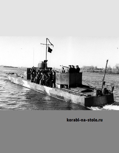 Чертёж модели Бронекатера БКА-1125 / Armored cutter BKA1125 (1941) для сборки и историческая справка