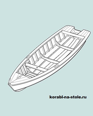 Чертёж модели Рыболовной лодки / fishingboat 19-30 своими руками