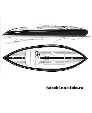 Чертёж модели Моторной лодки Флаер 15 / hydroboat FLYER 15 своими руками