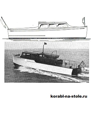 Чертёж модели Моторной яхты Аледа 28 / motorcruiser ALEDA 28 своими руками