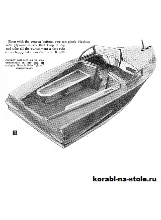 Чертёж модели Небольшой лодки Плейбой 14 / runabout PLAYBOY 14 своими руками