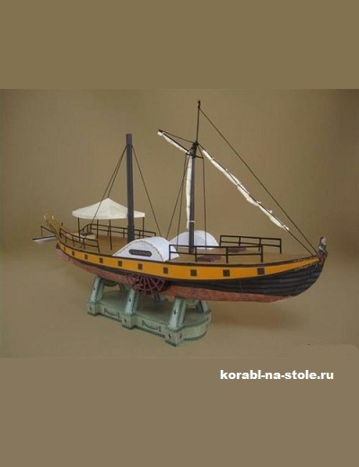 Пароход Каледония / Dampfschiff Caledonia (Mondorfer Bastelbogen) из бумаги