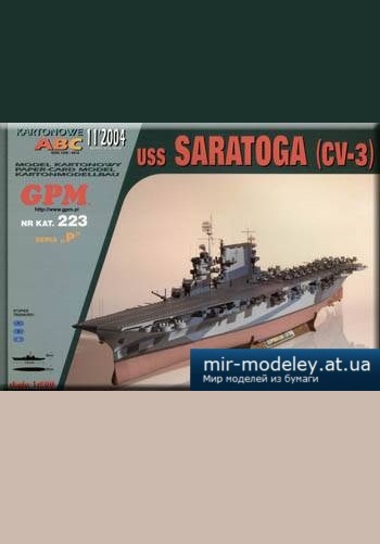 Aircraft Carrier USS Saratoga (CV-3) [GPM 223] из бумаги