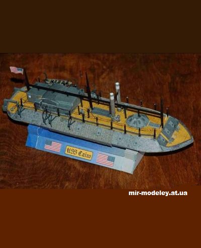 Броненосец BG-01 USS Cairo (Models n' Moore) из бумаги