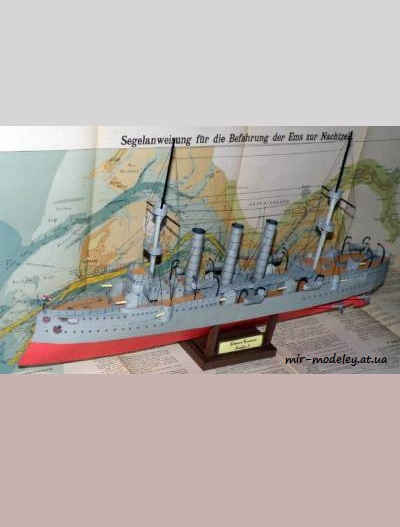 Бронепалубный крейсер «Эмден» / Emden (J.F.Schreiber) из бумаги