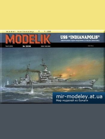 Тяжелый крейсер USS "Indianapolis" [Modelik 2006-22] из бумаги