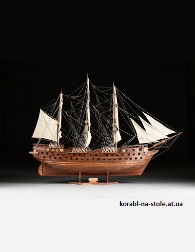 Чертёж модели линейного корабля с паровым двигателем Le Napoleon / Наполеон (1850) для сборки и историческая справка