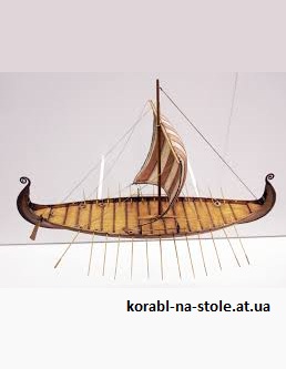 Чертёж модели Клиперной ладьи Ooseberg (820 году н. э.) для сборки и историческая справка