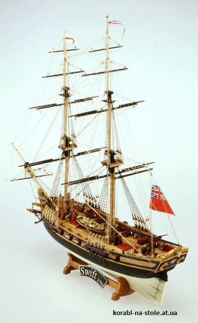 Чертёж модели Шлюпа HMS Swift / Суифт (1763) для сборки и историческая справка