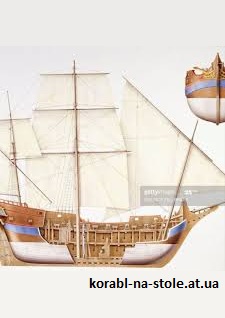Чертёж модели Каравеллы Polacre spanish (1692) для сборки и историческая справка