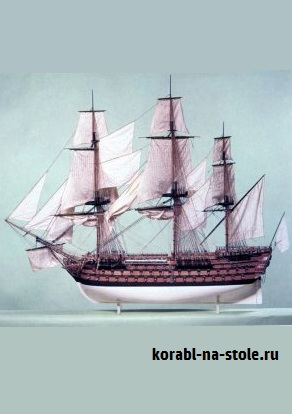 Чертёж модели Корабля Le Commerce de Marseille / Коммерция Марселя (1788) для сборки и историческая справка