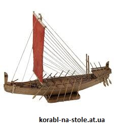Чертёж модели Галеры Nave Reale Egizia / Египетская царская (1700 р. до н.е) для сборки и историческая справка
