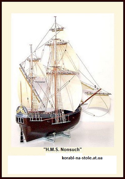 Чертёж модели Кетча Nonsuch / Нонсач (1650) для сборки и историческая справка