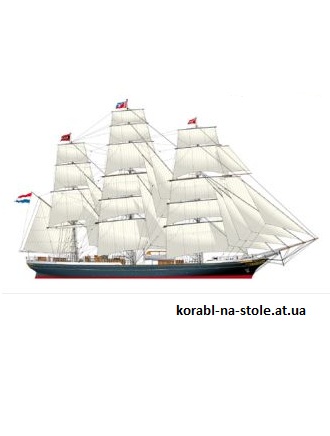 Чертёж модели Клипера Stadt Amsterdam (2000) для сборки и историческая справка