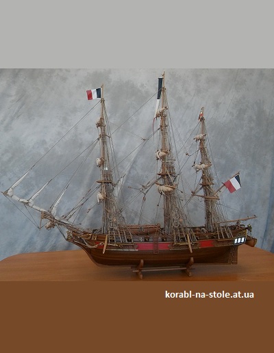 Чертёж модели Баркентины L'Astrolabe / Астролябия (1811) для сборки и историческая справка