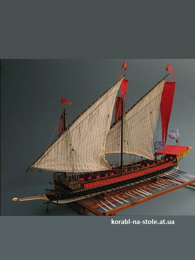 Чертёж модели Галеры La Reale / Реаль (1694) для сборки и историческая справка