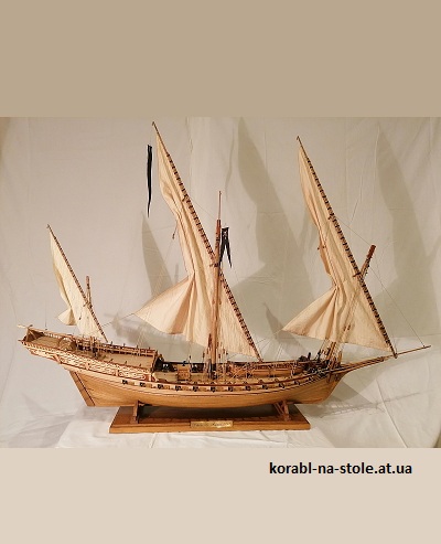 Чертёж модели Шебеки Le Requin / Лё Рэкан (1750) для сборки и историческая справка