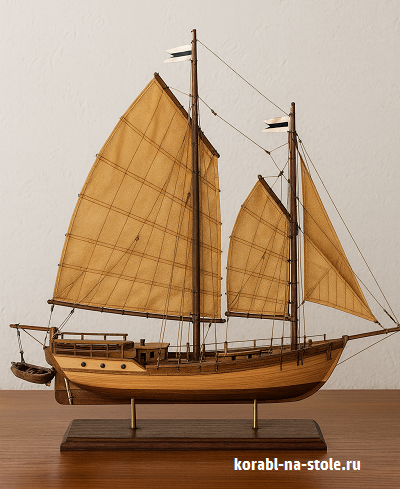 Чертёж модели Шхуны Gazelle (1979) для сборки и историческая справка