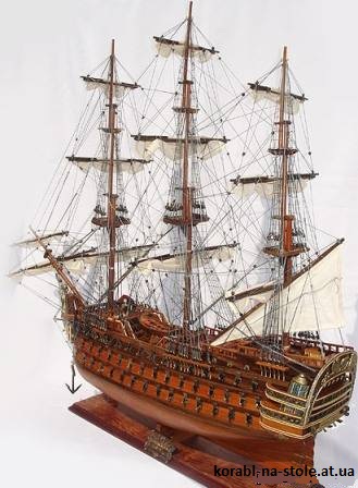 Чертёж модели Корабля Royal Louis / Королевский Луи (1780) для сборки и историческая справка