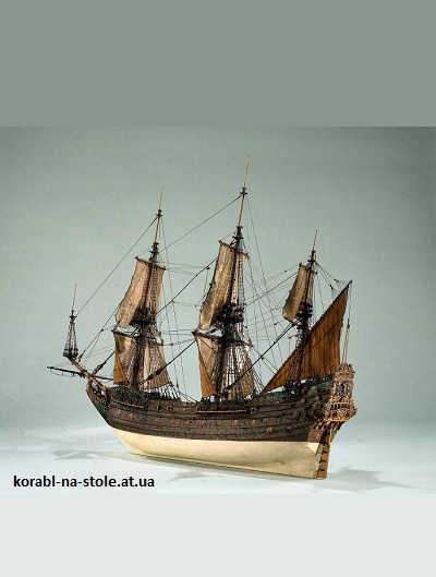 Чертёж модели Восточно-индейского Галеона Prins Willem / Принс Виллем (1651) для сборки и историческая справка