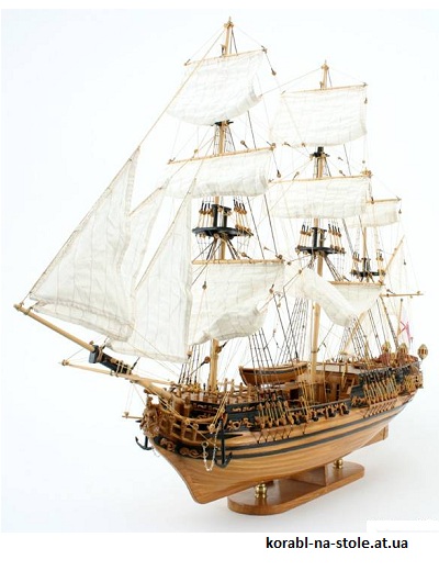 Чертёж модели галерного корабля Peregrine, Galley / Пилигрим-галера (1700) для сборки и историческая справка