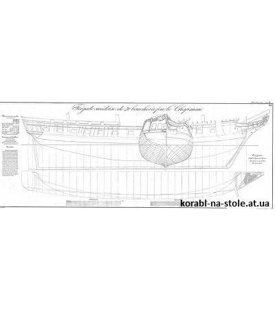 Чертёж модели Галиота Le Chapman / Ле Чапман (1806) для сборки и историческая справка