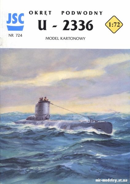 Submarine U 2336 Type XXI U-Boat (JSC 724) из бумаги