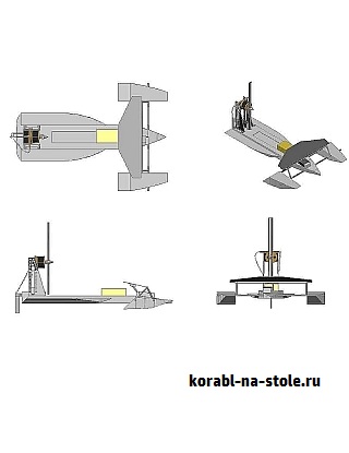 Радиоуправляемая моторная лодка airboat GLORY