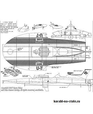Радиоуправляемая моторная лодка hydroboat NOTRE DAME