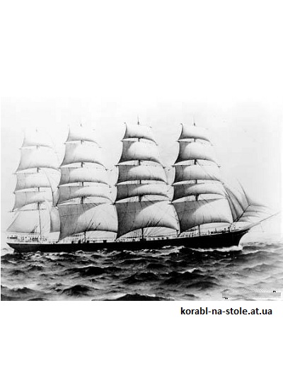 Чертёж модели Барка Falls Of Clyde / Фоллс оф Клайд (1878) для сборки и историческая справка