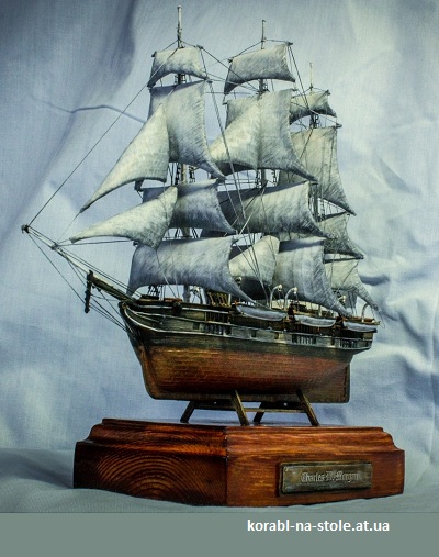 Чертёж модели Китобойного барка Charles F. Morgan / Чарльз У. Морган (XIX) для сборки и историческая справка