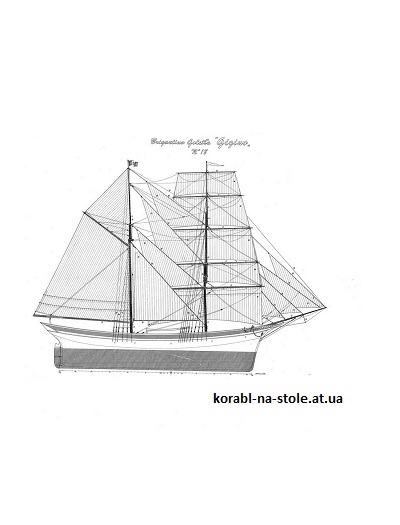 Чертёж модели Бррига Gigino / Джиджино (XVI–XIX) для сборки и историческая справка