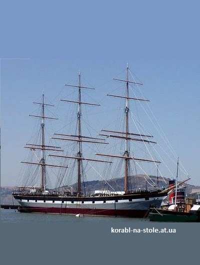 Чертёж модели фул-регированный корабль Balclutha / Балклута (1886) для сборки и историческая справка