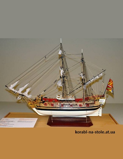 Чертёж модели Бомбардирского кетча Какафуэго / bomb ketch Cacafuego (1700) для сборки и историческая справка