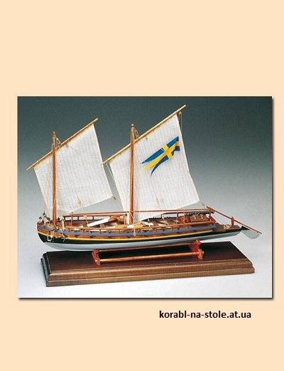 Чертёж модели Gunboat Swedish / Шведская канонерская лодка (1770) для сборки и историческая справка